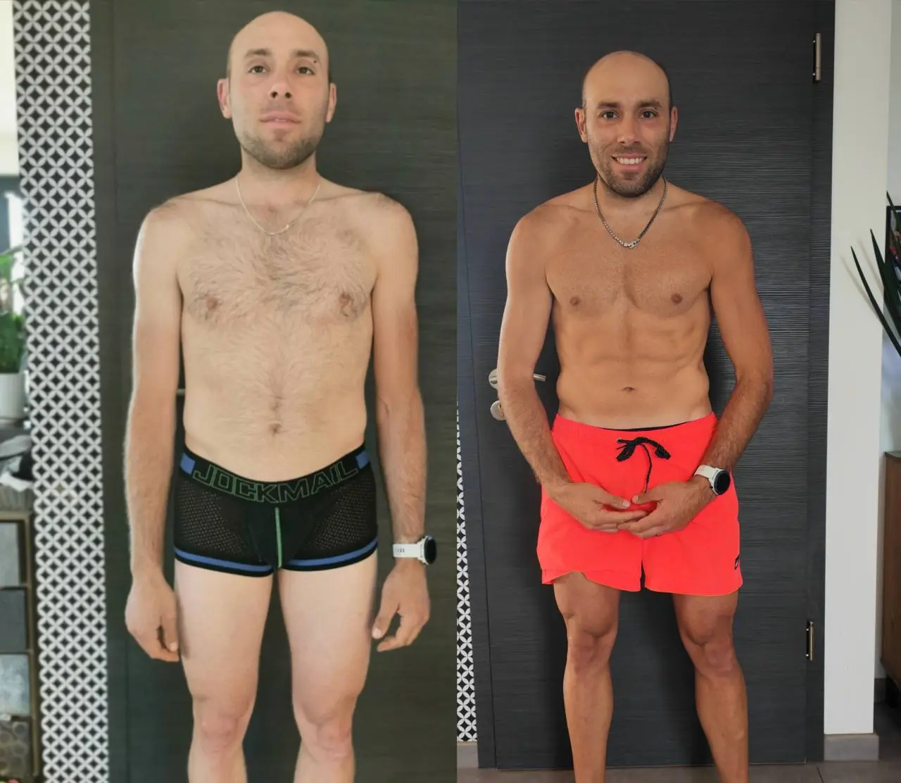 Thomas, avant et après son accompagnement.
